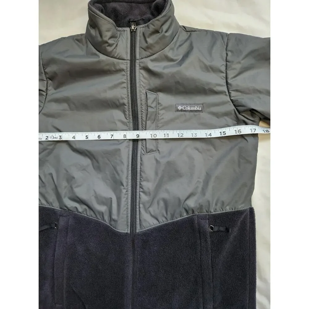 Colombia Fleece Youth Jacket w/ water repellent nylon Boys Large 14/6 Cold/Snow